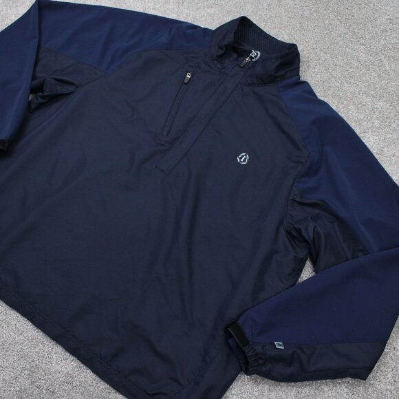 Zero Restriction Tour Series Jacket Mens XL Blue 1/4 Zip Polyester Golf Pullover - Picture 3 of 16